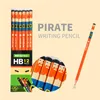 Pennor 12 blyertspennor/låda högkvalitativa trägrafit HB nr 2 Söt kawaii -pennor för barn och skola i 4 mönster 12 st -paket