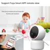 Tuya 1080P WiFi Infrared Baby Monitor FHD IR Nanny Caméra de surveillance avec alerte de température Lullaby Sound Detect Auto Tracking L230619