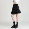 Skirts Mini White Cloud Women Summer Bubbles Bud Short Skirt Black Elastic High Waist Slim Micro Skorts Clothes Fashion Clothing