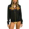 Women Hoodies Coat New Women's Casual Rainbow Hooded Sweatshirts LGBT Fashion Zip-up Striped Hoodies