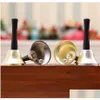 Noise Maker Brass Hand Bell Party Sporting Event - Gold / Sier Ударный инструмент Drop Delivery Home Garden Праздничные принадлежности Dhun1