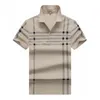 Bur polo gömlek xxxl erkek tasarımcısı 2023 yaz mektubu ipeksi inci zemin üstleri kaliteli pamuk kısa kollu sıradan iş çok yönlü klasik stiller erkek moda gömlekleri