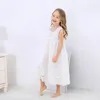 Pijama Criança Menina Branco Camisola Vestido Princesa Crianças Camisolas Para Meninas Crianças Noite Renda Dormir 230627