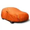 Capa protetora universal laranja ao ar livre contra poeira solar UV para carro completo à prova d'água para BMW Audi Honda Hyundai KIAHKD230628