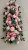 Kwiaty dekoracyjne 1m dekoracja ślubna Rząd kwiatowy ołów t scena sztuka fałszywe żelazo sztuczne tła płyty ściany