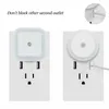 Luzes LED Night Light Mini Cute Wall Plug-in Sensor Automático Lâmpada de cabeceira para quarto de criança Corredor Corredor Escadas UE/EUA 110V 220VHKD230629