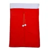 Gift Wrap Christmas Red Velvet Santa Claus Bags With Drawstring Cord Extra Large Santa'S Present Sack For Xmas Toys