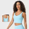 Back Women Yoga Bra Tank Tops Soft Fabric Shockproof Sports Bra Shirts Fitness Vest Top Sexy Underwear Solid Color Gym Clothes With Removable Cups