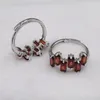 Cluster Rings SACE GEMS Garnet Gemstone For Women Resizable 925 Sterling Silver Engagement Wedding Band Fine Fashion Jewelry Party Gifts