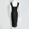 Klasik kadın bayan siyah seksi bandaj elbise vücut ince bodycon moda tasarım tarzı parti elbiseler HL5119