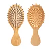 Bamboo Hair Brushes Air Cushion Comb Paddle Detangling Wooden Hairbrush Mini Travel Size Massage Scalp for Women Men all Hair Curly Wet Dry Hair