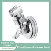 New 1/ Without Punching Shower Head Stand Adjustable Suction Cup Holder Chrome Plating Universal Wall Mount Bracket Wholesale Newest