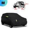 Universal SUV Full Covers Outdoor Waterproof Sun Rain Snow Protection UV Zipper Design Black Car Case Cover SXXLHKD230628