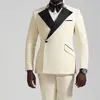 Mäns kostymer mäns 1 spänne full herrdräkt 3 stycken set rak typ klänning för man lapel elegant blazerkläder chaqueta hombre