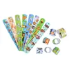 Altri rifornimenti del partito di evento 10pcs Bracciali di schiaffo dell'unicorno del fumetto Baby Shower Mermaid Dinosaur Animals Wristband Gift Forniture per feste di compleanno Kids Favor Toys 230627