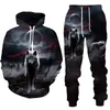 Forest Wolf 3d Printed Hoodie Suit Male Autumn Winter Casual Sweashirts Sweatpants Men Tracksuit Set Fashion Men's Clothing Suit