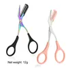 Makeup Scissors 12 Color Eyebrow Trimmer Scissor With Detachable Comb Hair Removal For Trimming Tweezer Beauty Tool 230627