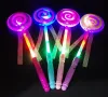 깜박이는 Lollipop Wand Led 글로우 스틱 재미있는 할로윈 크리스마스 클럽 파티 액세서리 어린이 소녀 팬시 드레스 소품