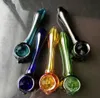 Fabricação de cachimbos de vidro Cachimbos de narguilé soprados à mão Tubo de vidro de cabeça fantasma colorida de alta qualidade