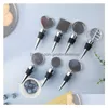 Diy Kristal Kubbe Cabochones Aksesuar Lt134 Damla Deli Dhvwb için Bar Araçları Ev Yuvarlak Kırmızı Şarap Şişe Tıpa Boş Metal Aracı Düğün Hediyesi