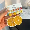 Personlig överdriven citron Strawberry Fruit Set Söta akryl Drop örhängen för kvinnor flickor