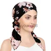 Bandanas Helisopus Neue muslimische Frauen Weiche Turban-Mütze Vorgebundener Kopfschal Bedruckte Damen-Baumwolle Chemo-Kappe Innen-Hijabs Haarschmuck x0628