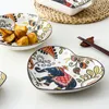 Servis uppsättningar tecknad keramisk bordsartiklar underglasyr Creative Rice Bowl Hushållsplatta Elefantdessert Fruit Home 230627