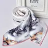 Sciarpe Sciarpa Quadrata Di Seta Donna 65x65cm Foulard Hangzhou Naturale Per Capelli Donna Foulard Stampa Bandana Fazzoletto Femminile