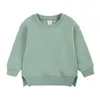 T koszule 1 7t Toddler Kid Bluza jesień zima chłopcy dziewczęta Ubrania niemowlęta ciepłe aksamitne bluzy swobodne luźne luźne strój 230627