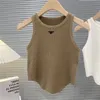 Moda de lujo para mujer Celie T Shirts Sin mangas Mujer Diseñador Chalecos Tanques de verano Camisetas Chaleco Camisa corta Tops de seda de hielo