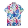 Lyxiga designerskjortor Herrmode Bowlingskjorta med geometriskt tryck Hawaii Blommor Fritidsskjortor Herr Slim Fit TSkortärmad klänning T-shirt Variety