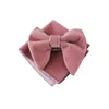 Галстуки-бабочки Drop Dk Pink Velvet Men's Oversize Solid Red Big Bowtie Tuxedo Tie Hanky Set Gift For Boyfriend Men Suit Accessorie