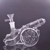 Yeni Tasarım Topçu Şekli Dab Rig Cam Bong 14mm Kadın Fıskiye Sigara Boru Heady Recycler Su Boruları Nargile Cam Yağı Brülör Boruları 1 adet