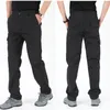 Pantaloni da uomo Quick Dry Winter Outdoor Multi-Pocket Storm Fleece e spessa canna dritta antivento