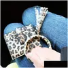 Keychains Lanyards 13 Styles Fashion Leopard Snakesskin Plaid Clutch Keychain Big O Wristlet Armband Tassel Kreditkort Plånbok KE DH2WV