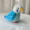 Fyllda plyschdjur 14 cm Budgie Plush Toys Soft Real Life Budgerigar Stuffed Animals Toy Realistic Birds Fyle Toys Gifts To Children Children J230628