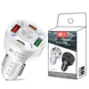 カーUSB充電器PD 20W 4ポートクイックチャージ3.0ユニバーサルタイプC iPhone Xiaomi Xiaomi Samsung Huawei Type C CAR CAR CHARGER with Retailパッケージの高速充電