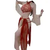 Etnische Kleding Sexy Chinese Bruiloft Cheongsam Jurk Cosplay Bruid Kant Bruidsjurken Erotische Spel Kleding Rollenspel Uniform Vrouwen Hanfu