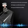 s Microfono lavalier wireless 5X con monitoraggio del ritorno dell'orecchio Registrazione video audio per rumore di trasmissione in diretta Android L230619