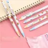 Pens 40 pcs/lot Creative Bear Erasable Gel Pen Cute 0.5 mm Press Signature Pens Promotional Gift Office School Supplies