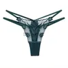 Briefs trosor trosor trosor sexiga spetsar blommor thong damer trosor broderat mesh garn perspektiv unga kvinnor flickor underkläder heta t byxor g-sträng thongs x0625