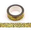 Klebeband neues hochwertiges 10pcs/Lot Leopardendruck Goldfolie Washi -Klebeband für Scrapbooking Planer Klebermaskende Kawaii Stationery 2016