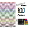 Pennen 30 kleuren dubbele lijn overzicht penset metallic kleur markeerstift magie marker pen scrapbooking voor kunst schilderen schoolbenodigdheden