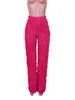 NOUVEAU Designer Lâche Pantalon Femmes D'été Automne Plissée À Volants Pantalon Casual Solide Chic Taille Haute Large Jambe Pantalon Street wear En Vrac En Gros Vêtements 9971