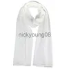 Bandanas mode dames blanc doux longue grande écharpe en mousseline de soie cou tête Wrap x0628