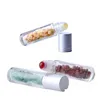 Packing Bottles Natural Gemstone Essential Oil Roller Ball Clear Pers Oils Liquids Roll On Bottle With Crystal Chips Drop Delivery O Dhh7H