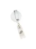 Andra kontorsskolan levererar Lot 50st ID Badge Holder Roller Clip Back Belt Extend Nylon Cord Retracing Hospital Nurse Trade Show White Black 230627