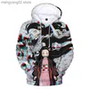 Felpe con cappuccio da uomo Felpe anime Demon Slayer Kamado Nezuko Cosplay Comes Stampa 3D Felpe con cappuccio Moda Uomo Donna Pullover Autunno Felpe Abbigliamento T23628