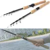 Spinning Rods Promotion 1.8m 2.1m 2.4m 2.7m Spinning Fishing Rod M power Hard Telescopic Carbon Fiber Travel pole wooden handle 230627