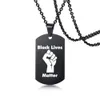 Pendentif Colliers Blm Déclaration Collier Inspiré Militaire Hip-Hop En Acier Inoxydable Pour Les Manifestants À La Mode Drop Delivery Bijoux P Dhavi